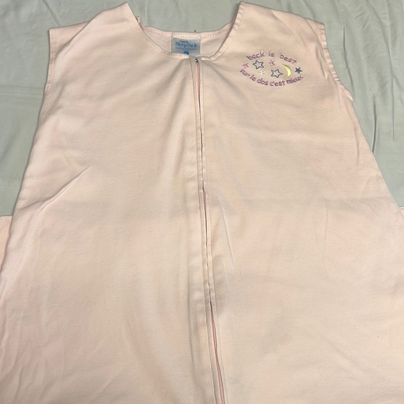 Halo - pink cotton Sleeveless Baby Sleep Sack - Picture 5 of 5